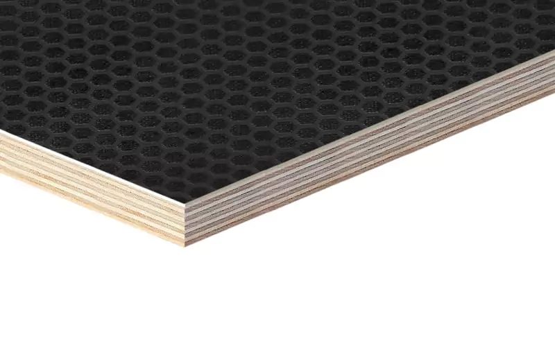 Anti-skid wire-mesh textured plywood panel